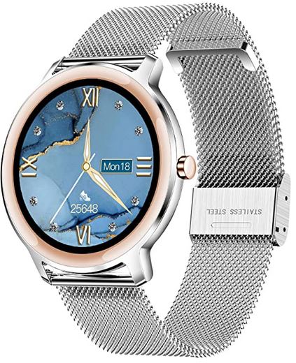 Montre Connectée Femme BENYAR SMART - Écran AMOLED 1.43", Appels Bluetooth, Santé Féminine, 110+ Sports, Étanche IP68